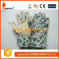 Gardening Gloves. Yellow Dots on Palm. Flower Design Back. (DGB103)